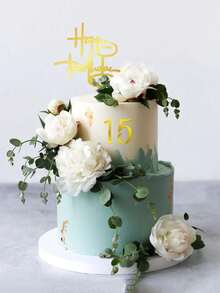 10 pièces Décorations de gâteau Toppers de gâteau d'anniversaire Grands cupcakes Décoration de gâteau de mariage Insertion de gâteau Décoration de fête