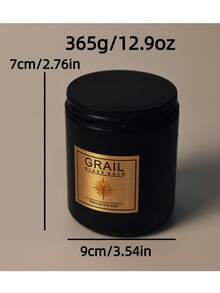 Matte Black Large Candle, Lavender/Sandalwood/Cedar/Jasmine/Red Rose Scented Soy Wax Candle, Unscented Frosted Glass Jar, Ideal Gift For Men & Women, Suitable For Dining Room, Bedroom, Bathroom, Study, Christmas, Thanksgiving, Christmas Eve, Mother's Day, Birthday