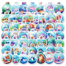 50pcs Cute Bottle Pattern Stickers, Sea Animal Stickers - Waterproof Vinyl Decals For Phones, Tablets, Laptops, Water Bottles And More!