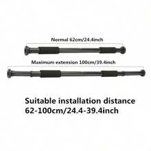 1pc Adjustable Fitness Door Pull-Up Bar, Retractable Strength Training Pull-Up Bar, Suitable For Home Gym Upper Body Workout, Fitness Equipment, Suitable For Labor Day, Valentine's Day, Father's Day Gifts - Multicolor - View 6