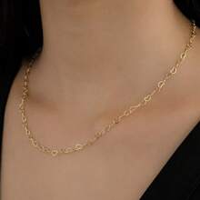Elegant Hollow Heart Pendant Necklace Hollow Heart Choker Necklace For Women - 金色 - 查看 4