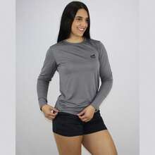 Women's Shirt UV+50 Sun Protection Long Thermal Second Skin T-Shirt Winter And Summer Fashion Beach Pool - 灰色 - 查看 4