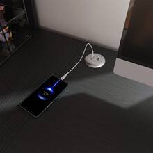 L-Shaped Corne Computer Desk With Glass Cabinets, Built-In LED Lights & USB Charging Ports, Ergonomic Office Desk With Keyboard Tray For Home Office, Gaming, Corporate Workspaces(Black) - View 9