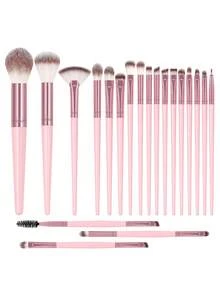 MAANGE 20 piezas/21 piezas/22 piezas Juego de herramientas de maquillaje que incluye 20 piezas Juego de brochas de maquillaje profesional con bolsa de almacenamiento + brocha para base, brocha para rubor, brocha para polvo suelto, brocha para sombra de ojos, brocha para contorno, brocha para iluminador, brocha para sombra de nariz, brocha para cejas, brocha para pestañas. Regalo para mujeres y niñas, juego de brochas de maquillaje para viaje