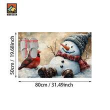 1 pezzo Tappetino antiscivolo per il bagno con motivo di luci di Natale e regali, realizzato in materiale simil-cachemire, con decorazione in pelliccia, adatto per bagni, ingressi, cucine e altre occasioni, lavabile in lavatrice, decorazione natalizia, può essere regalato - Multicolore - Visualizzare 16