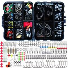 187pcs Fishing Accessories Kit Set Including Fishing Hooks Sinker Weights Fishing Set With Tackle Box - 187Pcs Set - View 12