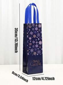 6pcs Christmas Wine Gift Bags With Handles, Reusable Thick Christmas Wine Bottle Wrapping Paper Bags, Perfect Holiday Birthday Party Bags For Wine, Champagne, Whiskey, Christmas Gifts, Home Decoration, Assorted Colors And Styles