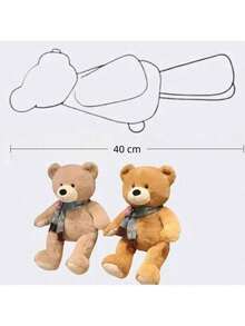 Valentine's Day New Scarf Teddy Bear Plush Toy Cute Mother's Day Oversized Cuddle Bear Plush Animal Doll Soft Bear Pillow Doll Lover Girlfriend Perfect Gift Wedding Decoration Children's Soothing Toy Birthday Gift Party Decoration Valentine's Day Gift, Nap Pillow Office, Love Bear