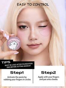 Little Ondine Cream Blush 01, Natural Dewy Makeup Effect, Easy To Blend, Non-Cakey, Hydrating & Plump Texture, Long-Lasting, Multi-Purpose: Can Be Used On Cheeks, Lips, Eyes, Collaboration Edition, Exquisite Packaging, Perfect Gift Choice - 01 Peachy Pink - View 10