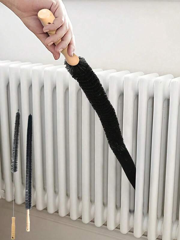 Long Handle Multi-Purpose Radiator Cleaning Brush, Dryer Vent Cleaning Brush, Stainless Steel Dryer Vent Cleaner Kit, Dryer Lint Brush, Manual Lint Brush, Long Flexible Refrigerator Dryer Lint Vent Trap Brush, Flexible Lint Remover