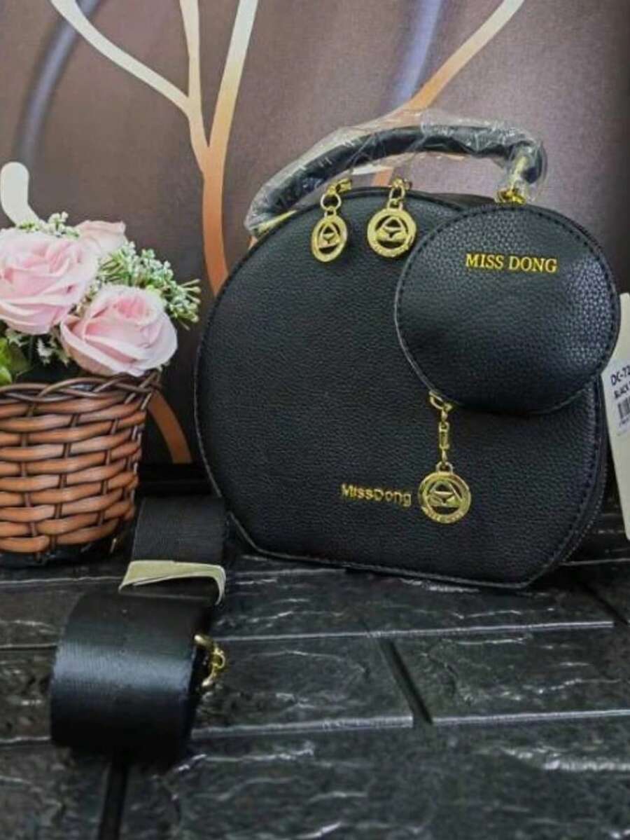 ASALOOG BOLSA REDONDA DE MÃO E TRANSVERSAL CASUAL DC-72 (BLACK) - Preto - Visão 1