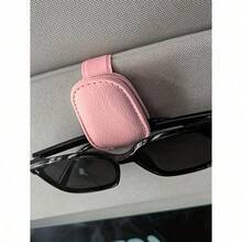 1Pc Universal Car Sun Visor Glasses Clip, PU Material, Auto Eyeglasses Holder, Vehicle Interior Accessories, Eyewear Storage Bracket Sun Travel Cool Suitable For Self-Driving Travel, Vacation, Back To School, Weekend Camping, And Can Also Be Given As A Gift To Mother, Girlfriend, Boyfriend, Father, A Perfect Gift Travel Essentials Travel Accessories Travel Bag Vacation Holiday School Stuff Glasses Case Sunglasses Women - 隨機顏色(1件) - 查看 9