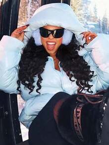 1pc Large Frame Fashion Glasses With A Futuristic Sense Of Technology, Retro Personality, Fashion, And Versatility For Men And Women. Suitable For Daily Wear, Street Photography, Vacation, Tourism, Beach Accessories - màu đen - Xem 4