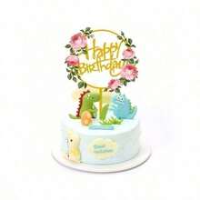 4pcs  Gilded Flower Butterfly Birthday Card Design Is Exquisite, Instantly Making The Cake Look Beautiful With Just One Insertion, Making It A Great Choice For Birthday Parties