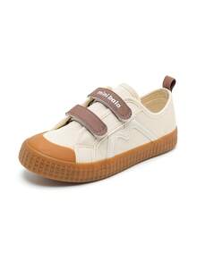 mini bala Kids Canvas Sneakers Lightweight Soft Comfortable Slip-On Casual Fall Shoes - White Coffee Color - View 1