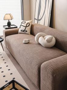 1pc Easy Stretch Sofa Cover - Elastic Full Wrap, Slip Resistant, Fits 1-5 Seat Sofa, Machine Washable, All Season, Pet Friendly & Stain Resistant - Dark Brown - View 4