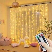 USB Fairy Curtain Lights LED String Lights 8 Lighting Modes Remote Control Wall Twinkle Lights For Christmas Wedding Decor - USB Curtain Light String - View 7