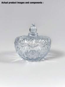 Szklany, przezroczysty słoik w stylu europejskim z pokrywką, słoik na słodycze, słoik do przechowywania z pokrywką, odpowiedni do przechowywania różnych rzeczy, akcesoriów damskich, pędzli do makijażu
