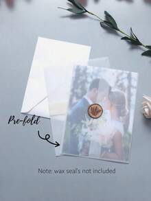 130 tờ/100 tờ/50 tờ Giấy sunfat đặc biệt bán trong suốt thích hợp cho phong bì giấy kraft thiệp mời 5x7 inch, giấy kraft gấp sẵn cho thiệp mời đám cưới, phong bì thiệp mời đám cưới trong suốt không in và bìa thiệp cưới, quà tặng em bé, thiệp mời sinh nhật - trong suốt - Xem 4