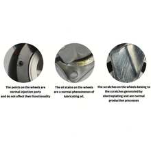 4 件重型万向轮带刹车脚轮 - 可选高度 3.17 厘米/5.08 厘米 - 铁架上的黑色 PVC 轮，适用于办公室柜、工作台、家具、储物柜和推拉门