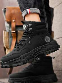 Botas casuales para adolescentes y estudiantes, resistentes al desgaste, de unicolor y elegante, de estilo británico versátil