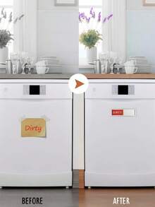 Dishwasher Magnet Clean Dirty Sign, Universal Appliance Status Magnet: High-Visibility Clean/Dirty Indicator With Scratch-Resistant Surface. Prevents Unnecessary Door Opening & Energy Waste. Works On All Magnetic Surfaces - Dishwashers, Fridges & Freezers. Essential For Busy Households, Rentals & Office Environments. - Silver - View 6