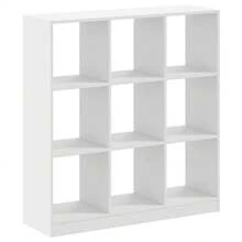 Libreria Larryhot bianca 102x32x108 cm in legno ingegnerizzato, resistente e durevole, facile da montare, stile decorativo, adattA, Per riporre soprammobili, statuette, libri, piccoli oggetti, ecc. - Bianco - Visualizzare 6