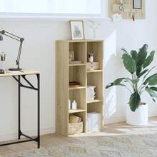 Libreria Larryhot Sonoma Oak 50x25x105 cm Legno ingegnerizzato, resistente e durevole, facile da montare, stile decorativo, adattA, Per riporre soprammobili, statuette, libri, piccoli oggetti, ecc. - Castano - Visualizzare 3