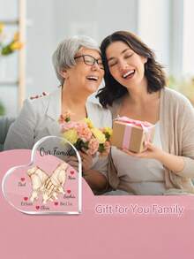 1pc Personalized Acrylic Family Member Hand Ornaments - Custom 3-6 Names Keepsakes, Desk Decorative Sign For Living Room, Bedroom And Office - Gift For Mom & Dad - Ideal Gift For Family On Mother'S Day, Father'S Day, Birthdays And Anniversary,Christmas Gifts, New Year Gifts.