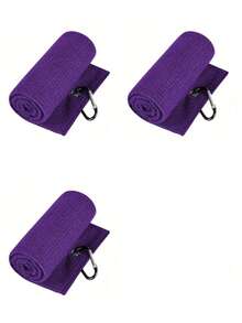 3 Pieces Of Waffle-Weave Golf Towels In Multiple Styles (30cm X 30cm), Golf Club Cleaning Towels