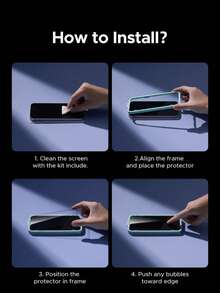 UGREEN 2pcs Phone Screen Protector Tempered Glass Black Edge Compatible With IPhone 17 Air Pro Max