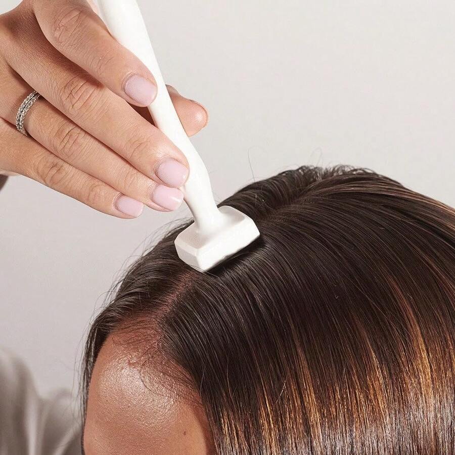 Adjustable Derma Roller Stamp – Hair Growth Scalp Care Roller 0-3.0mm Adjustable Depth Disposable Microneedle Stamping Tool Anti-Hair Loss Scalp Massager 140A Derma Roller 1pc