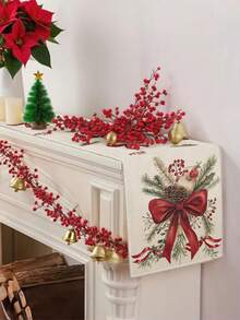 1 pezzo Runner da tavolo con uccello natalizio, Runner da tavolo decorativo natalizio, Runner da tavolo simil-lino natalizio, Runner da tavolo, Runner da tavolo, 1 pezzo Runner da tavolo, 4 pezzi Tovagliette, 1 pezzo Federa per cuscino, 3 prodotti disponibili, Decorazioni natalizie per la casa da interno/esterno, Decorazioni per la casa invernali, Decorazioni natalizie, Decorazioni per la stanza natalizia, Decorazioni per feste natalizie