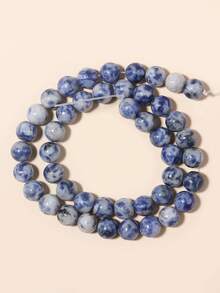 Cuentas de piedras naturales, cuentas sueltas de obsidiana, jade birmano, ojo de tigre, redondas y lisas, piedras preciosas de curación de energía para hacer joyas, pulseras y collares DIY