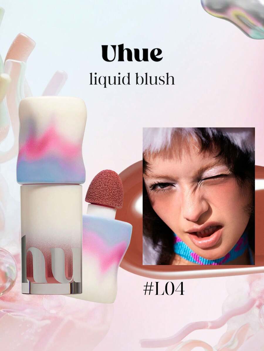 Uhue 4.5ml/0.15fl Oz Liquid Blush L04, Lightweight Creamy Formula, Easy To Apply And Blend, Creates Natural Radiant Flush, Long-Lasting And Smudge-Proof, Suitable For All Skin Types - L04 - Xem 1