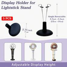 5 buah Dudukan Light Stick Kpop - Stand Light Stick yang Dapat Diatur, Cocok untuk Light Stick Fan Kpop Universal, untuk Koleksi, Pajangan, dan Pengorganisasian - Hitam-5pcs - View 4