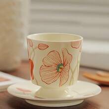 240ml Retro Ceramic Cup, High-Quality New Design Stylish Mug For Coffee, Water, Tea, Great Gift For Women, Afternoon Tea