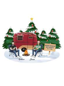 1pc Customized Christmas Themed Personalized Wooden Hanging Ornament, Christmas Camping Decor, Customizable Styles For Number/Gender/Friends/Lovers, Unique Shaped 3D Christmas Tree Hanging Ornament, Christmas Pendant, Christmas Party Decoration, Portrait Decor Christmas Tree Pendant, Home Decor, Room Decor, Theme Party Decor, Christmas Decoration, Cute Car Accessory And Gift Idea, Christmas, Santa Hat, Christmas Clown, Winter, Holiday, Festival - Multicolor - View 11