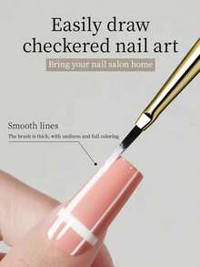 5/3/2 件套美甲刷检查器、指甲线刷、三角形美甲刷（适用于法式线条、网状、花朵、蝴蝶、三角形绘画）、18 毫米细线绘画刷、UV 凝胶 DIY 美甲工具 - 彩色 - 查看 2