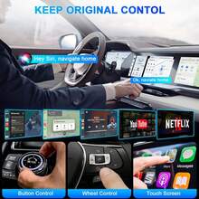 3-In-1 Wireless Carplay Adapter Support Apple CarPlay & Android Auto, Magic Video AI Box For Streaming  ,Upgraded Dual-Band WiFi, Converts Wired To Wireless Car Play For IPhone/Android - Black - View 6