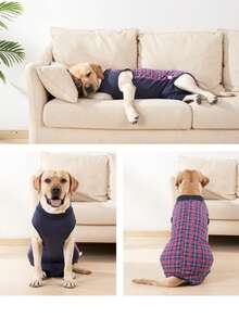 狗狗康复服腹部伤口小狗手术服术后背心宠物术后穿戴替代电子项圈和锥形 - 彩色 - 查看 11