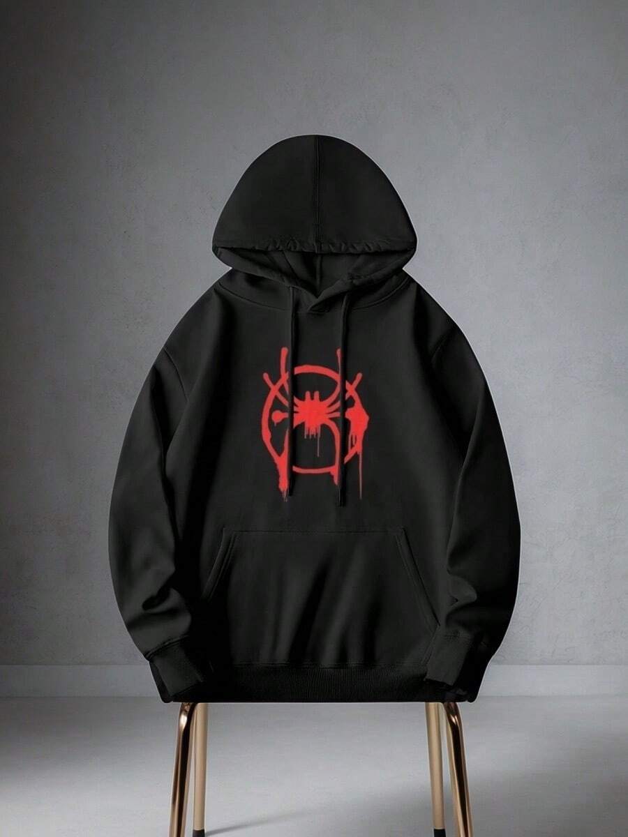 2026-Men Women Superhero Spider Mans Hoodie Merch 100 Cotton Hoodie Clothing Novelty Sweatshirt Hoodie Fan5 - 黑色 - 查看 1