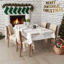 Zestaw stołu i krzeseł świątecznych (1 lub 4) z motywem choinki i płatka śniegu, sezonowy zestaw stołu i krzeseł o wymiarach 17,7 x 23,6 cala, dekoracja na przyjęcie, dekoracja domu, dekoracja świąteczna, artykuły imprezowe - Wielokolorowe - Zobacz 9
