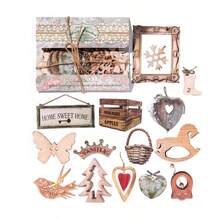 30入組復古浮雕花紋巴洛克風格相簿貼紙，適用於DIY裝飾和拼貼