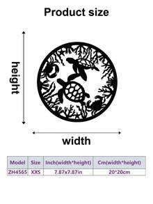 1pc Fashionable Metal Sea Turtle Wall Art - Coastal Home Decor, Suitable For Beach Themed Bedroom And Ocean Enthusiasts - Ideal Holiday Gift, Sea Turtle Decoration