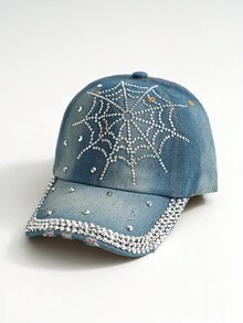 Sombrero de sol de moda para comercio transfronterizo, estilo deportivo hip hop con decoración de letras con tachuelas, adecuado para senderismo, camping, fiestas