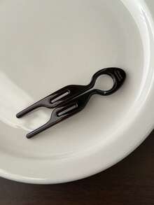 1个复古法式极简鱼形发夹，优雅法式发髻固定器，多功能U型发饰，适合日常佩戴和节日礼物，发饰，发夹，头部饰品 - 彩色 - 查看 7