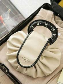 1 pièce Sac à maquillage à cordon de serrage, Pochette de rangement pour pinceaux de maquillage, Sac de toilette portable de voyage, Design à cordon de serrage, Multicolore, Grande capacité, Sac organisateur de cosmétiques pour les soins de la peau, à la maison et en voyage