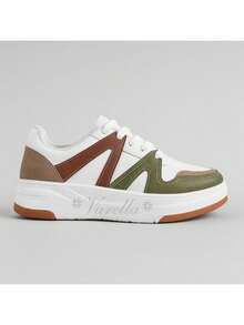 Women's Modern Casual Sneakers Lightweight And Comfortable Promotion - 綠色和白色 - 查看 2