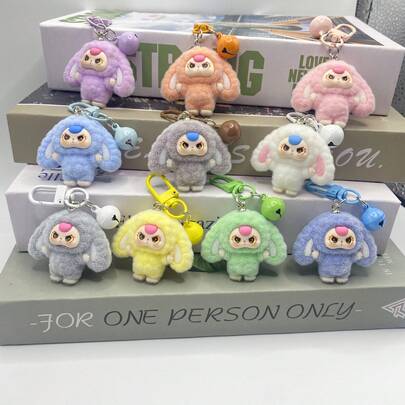 1 pieza Llavero de mujer con colgante decorativo de felpa con diseño de dibujos animados, colgante de mochila escolar, llavero de coche, accesorio de llavero, adecuado para regalos de cumpleaños, regalos de fiesta, un regalo de una buena amiga, adornos navideños para bolsos, accesorios de coche, ideas de regalo para maestros y hermanas